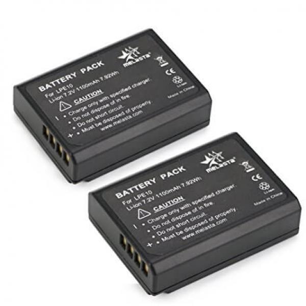 Camera Batterij voor CANON LP-E10 - 7,2V - 1,1Ah - 2 stuks